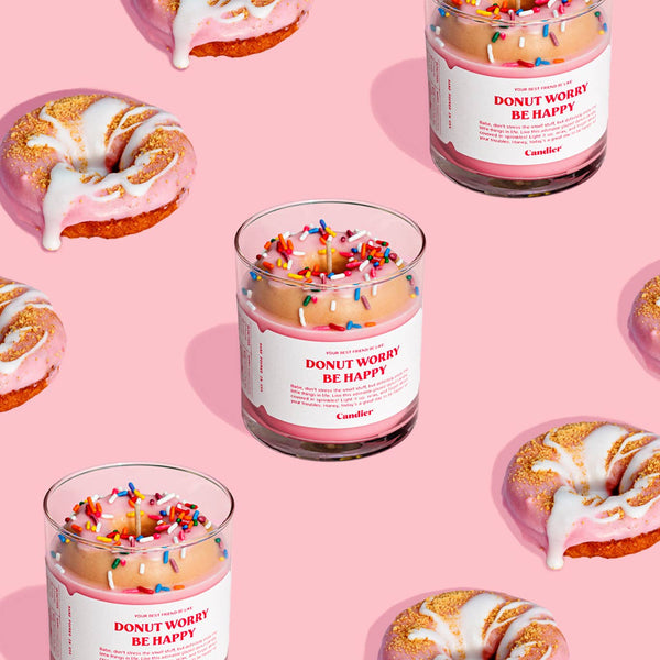 Donut Worry Candle: Donut Soy Candle - MomQueenBoutique