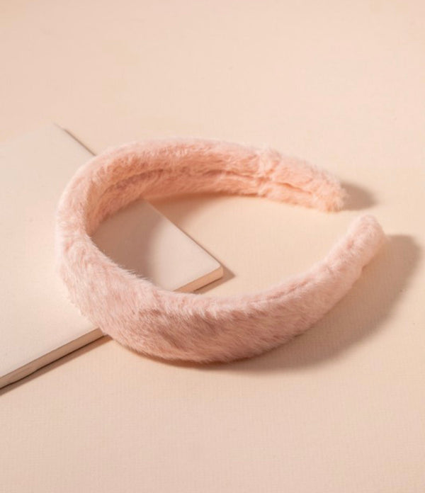 Pink Fur Headband - MomQueenBoutique