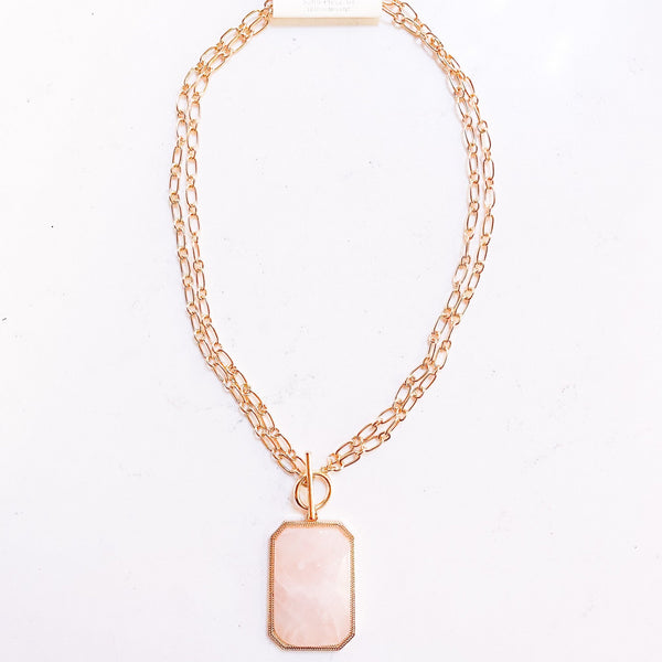 Pink Rock Necklace - MomQueenBoutique