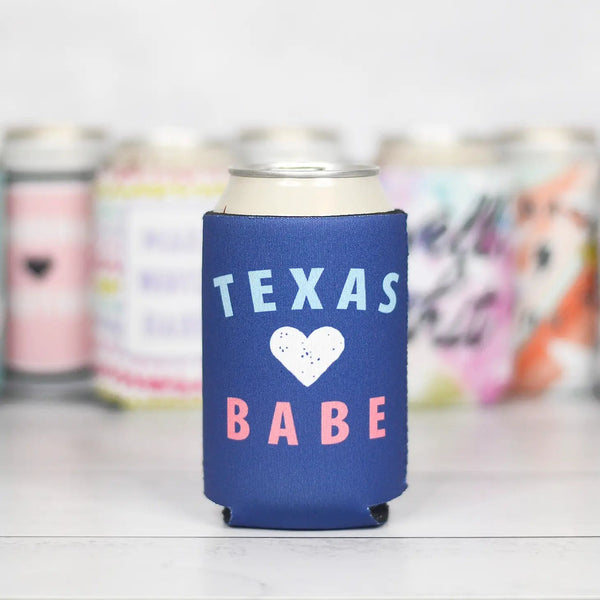 Texas Babes Koozie: Blue Texas Koozie - MomQueenBoutique