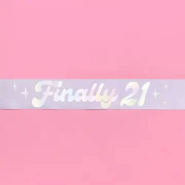 21st Birthday Party Sash: Birthday Girl Sash - MomQueenBoutique