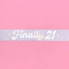 21st Birthday Party Sash: Birthday Girl Sash - MomQueenBoutique