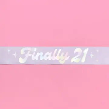 21st Birthday Party Sash: Birthday Girl Sash - MomQueenBoutique