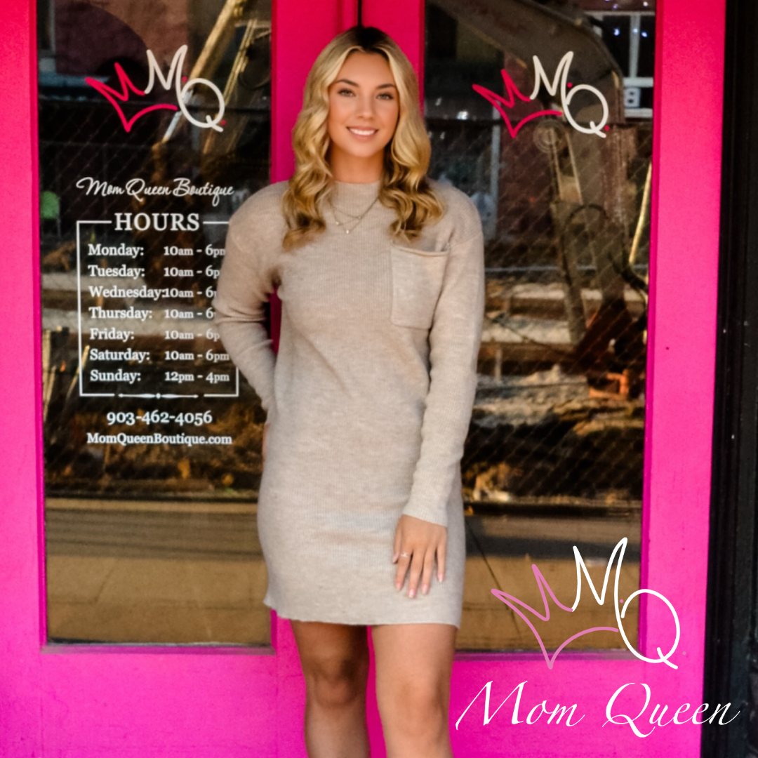 sweater dress with pockets The CoCo Dress: Ribbed Sweater Dress With Pockets Extra large