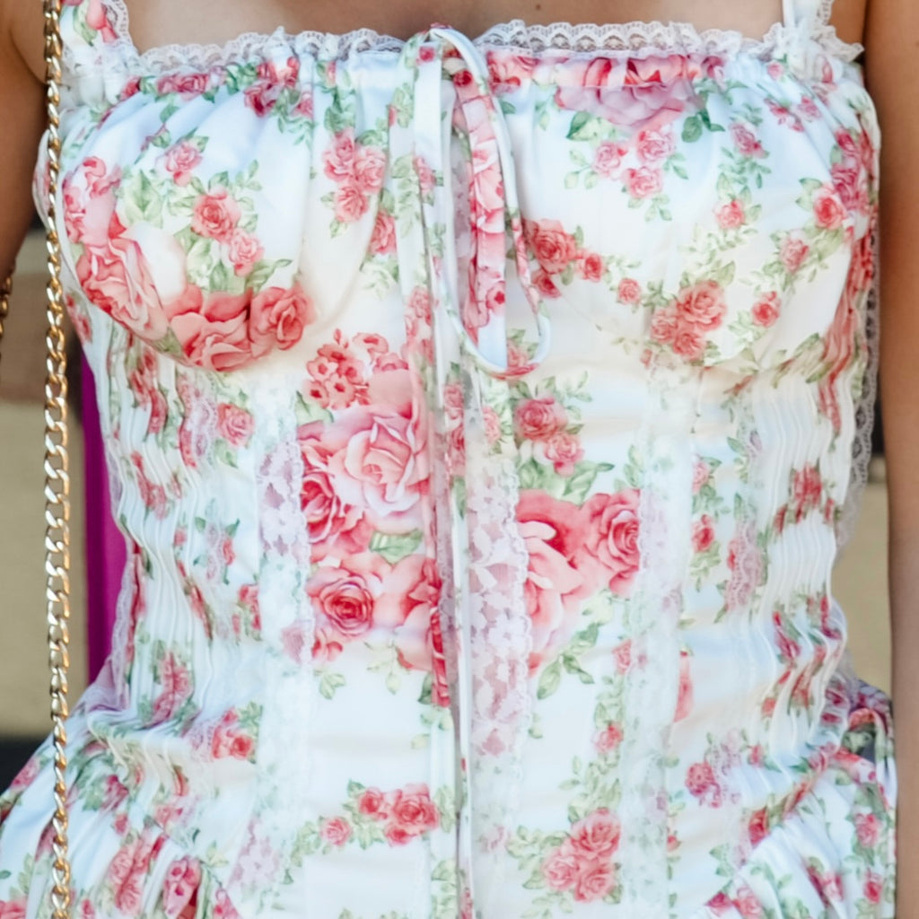 paige corset dress Paige Lace Backless Maxi Dress - Cream