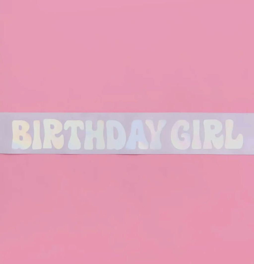 Birthday Girl Sash: Purple Birthday Girl Sash - MomQueenBoutique