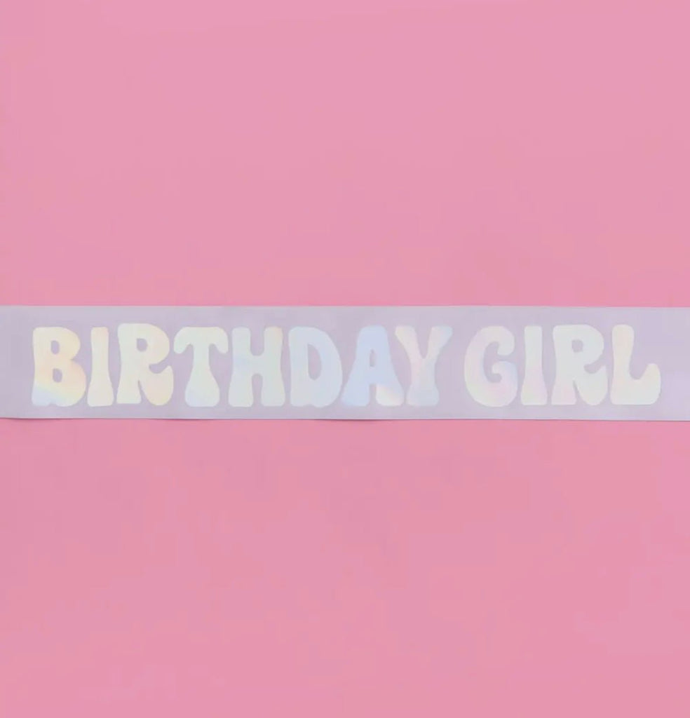 Birthday Girl Sash: Purple Birthday Girl Sash - MomQueenBoutique