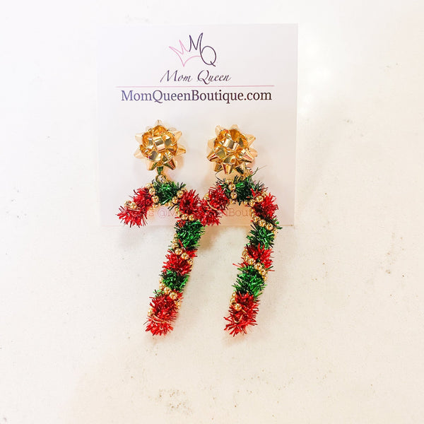 #CandyCane Earrings - MomQueenBoutique