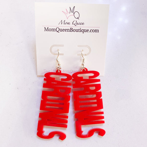 #CardinalPride Earrings - MomQueenBoutique