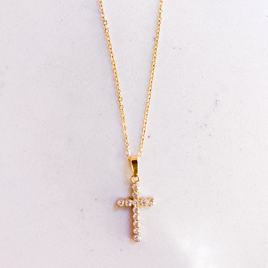 Cross Sparkles Necklace - MomQueenBoutique