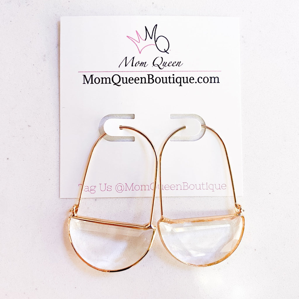 #CrystalClear Earrings - MomQueenBoutique