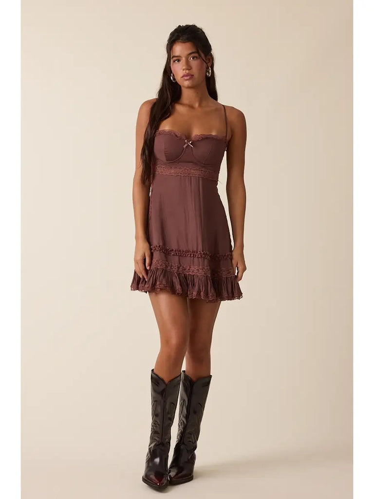 The Alyssa Dress: Sweetheart Neck Lace Trim Mini Dress MomQueenBoutique The Alyssa Dress: Sweetheart Neck Lace Trim Mini Dress MomQueenBoutique