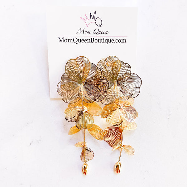 #FlowerDrop Earrings - MomQueenBoutique