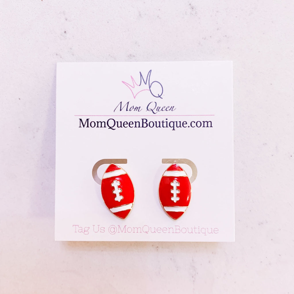 #FootballFan Earrings - MomQueenBoutique