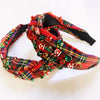 Gingham Christmas Headband - MomQueenBoutique