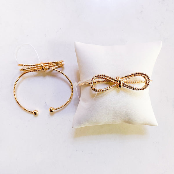 Gold Bow Bracelet - MomQueenBoutique