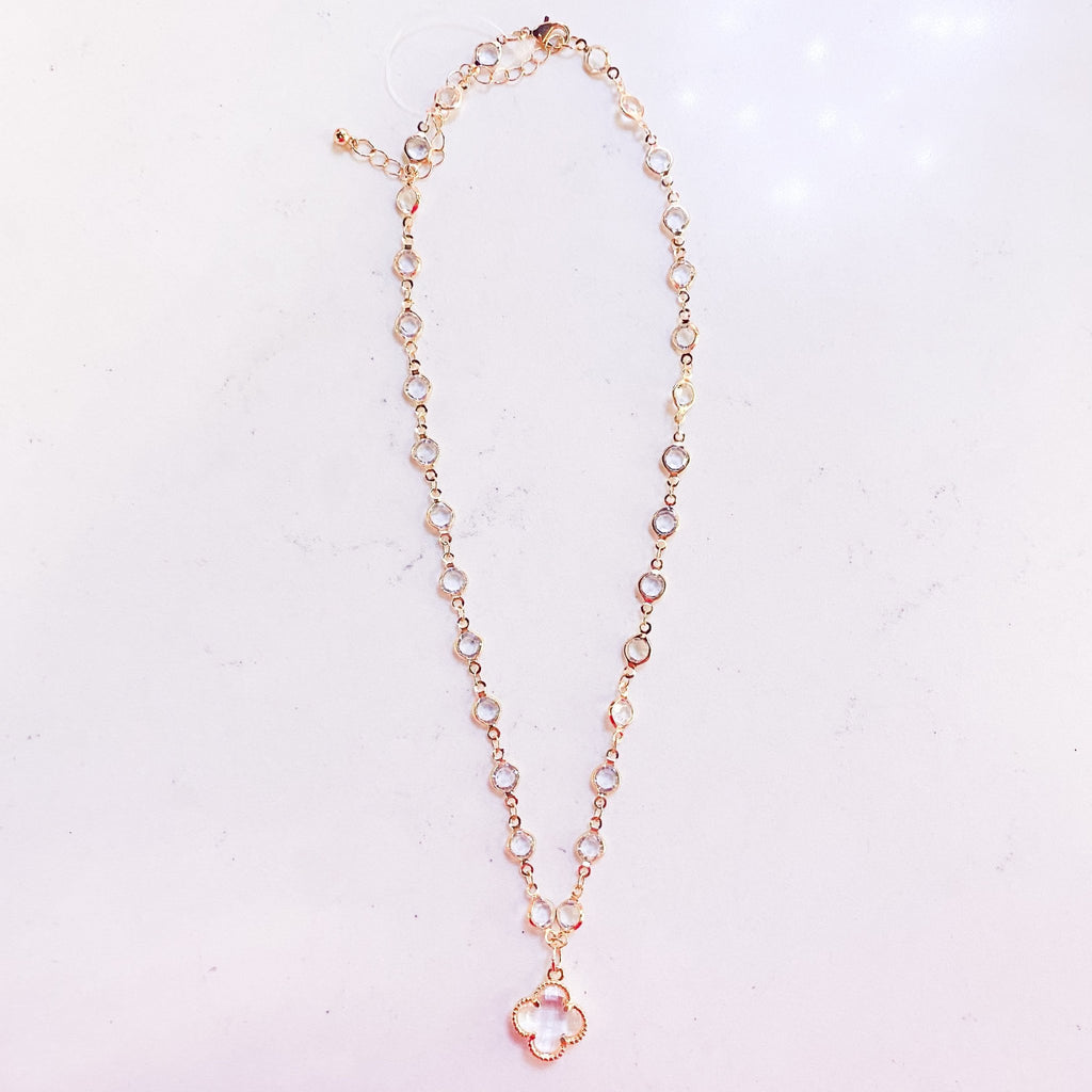 Golden Crystal Necklace - MomQueenBoutique