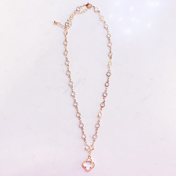 Golden Crystal Necklace - MomQueenBoutique