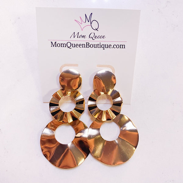 #GoldRipple Earrings - MomQueenBoutique