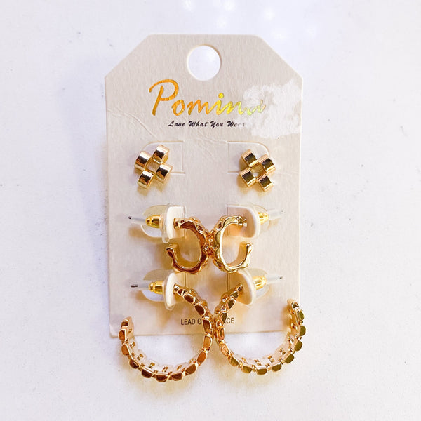 #LinksOfGold Earring Set - MomQueenBoutique