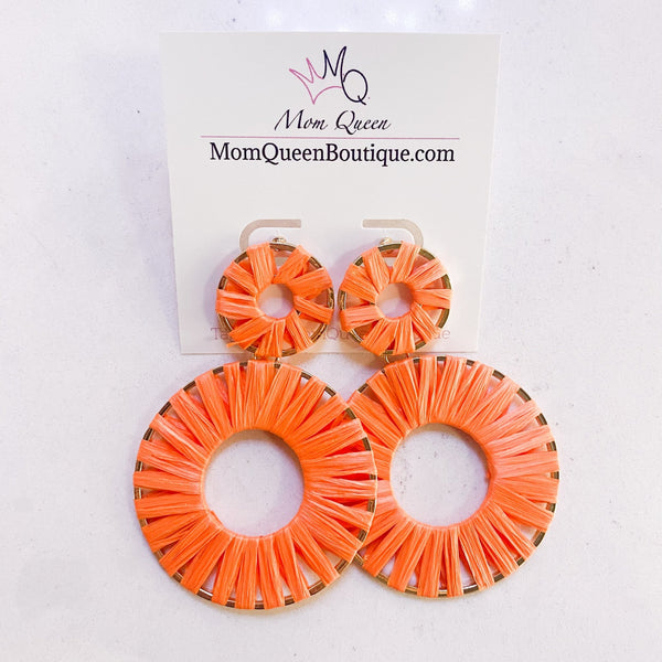 #OrangeSlice Earrings - MomQueenBoutique