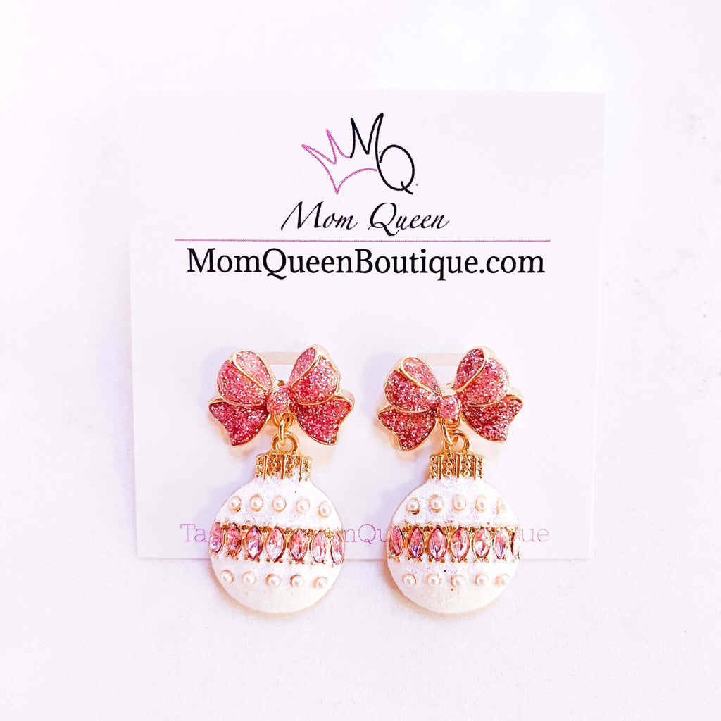 #PinkChristmas Earrings - MomQueenBoutique