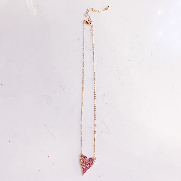 Pinky Heart Necklace - MomQueenBoutique