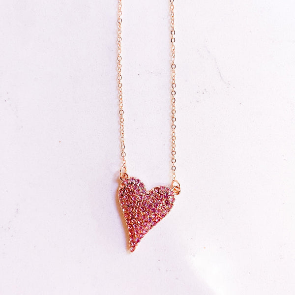 Pinky Heart Necklace - MomQueenBoutique