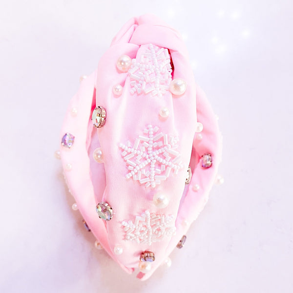 Pinky Snowflake Headband - MomQueenBoutique