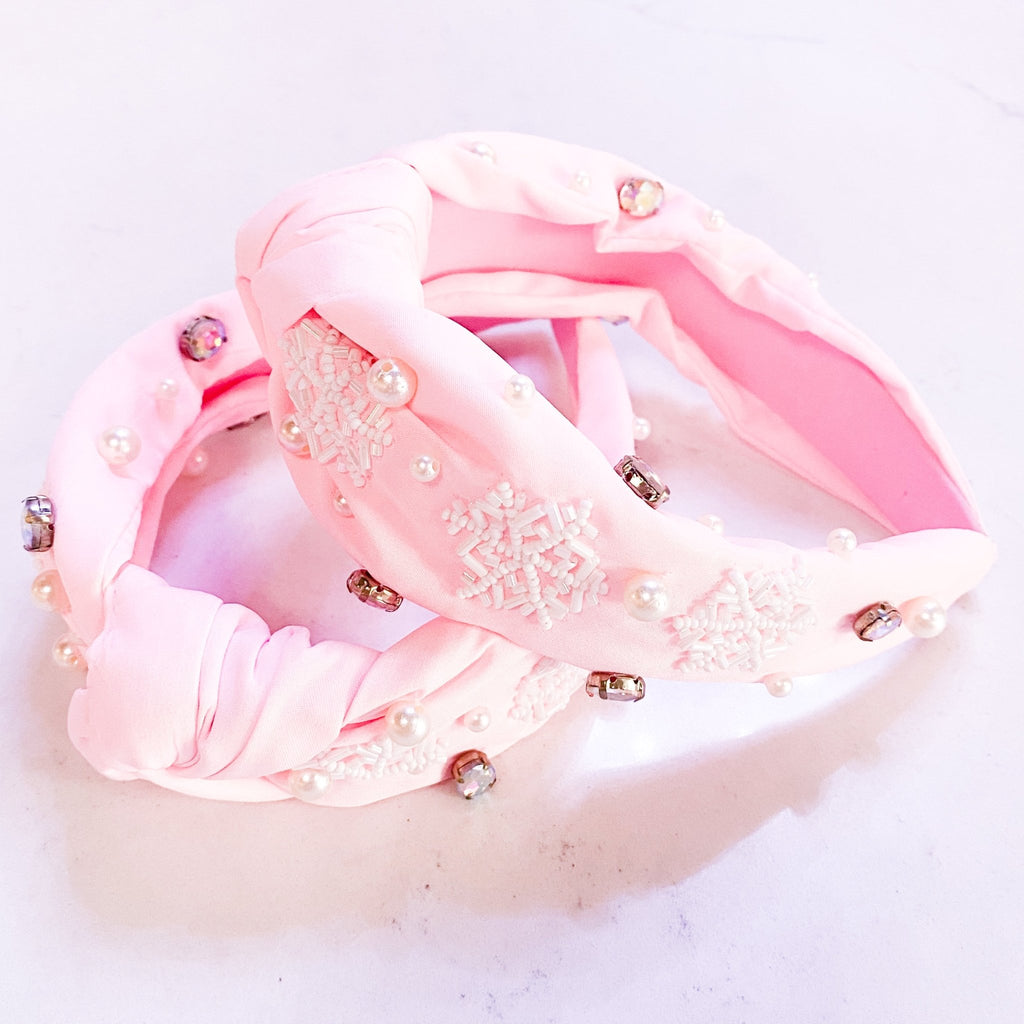 Pinky Snowflake Headband - MomQueenBoutique