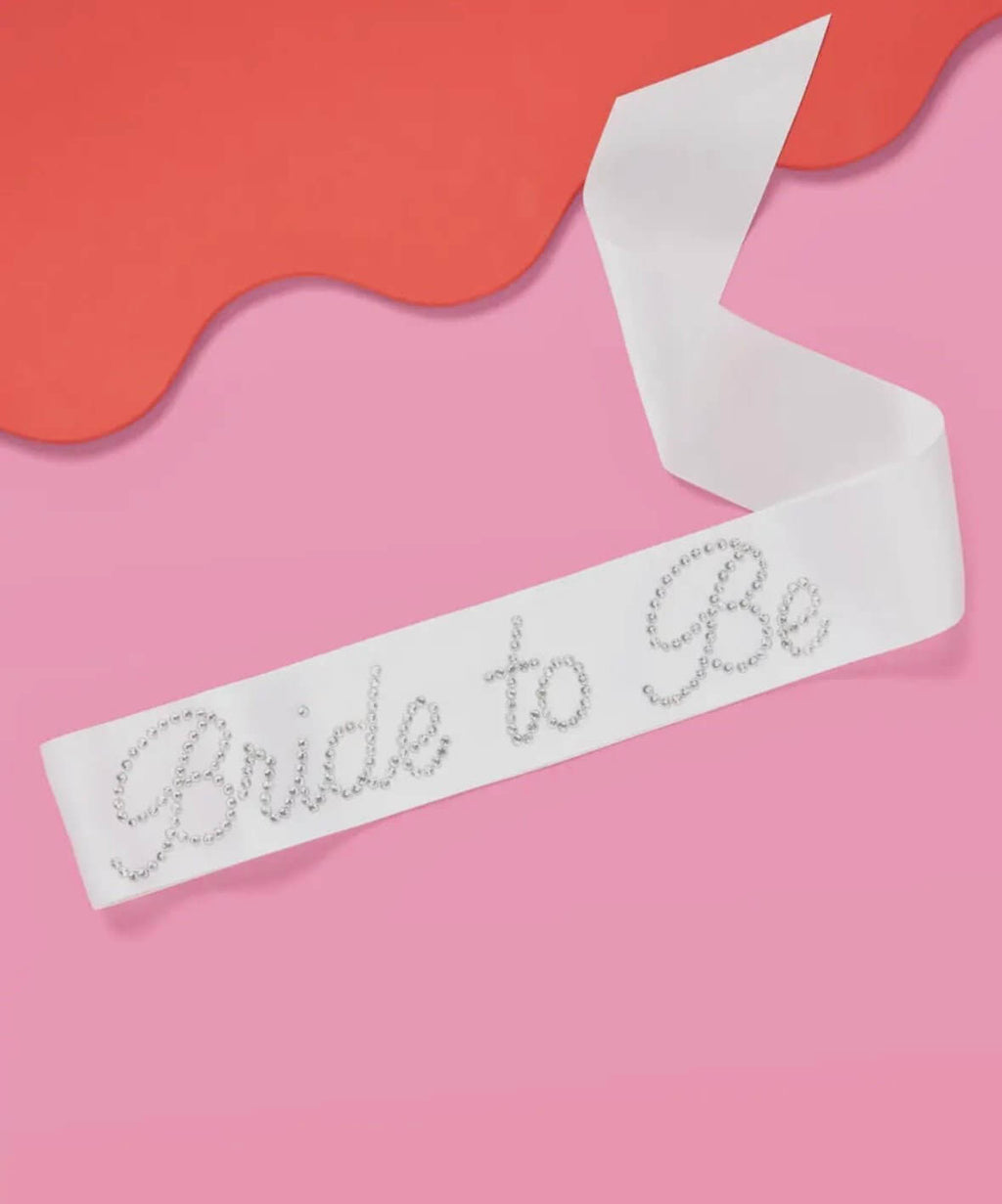 Rhinestone Bride To Be Sash: Bachelorette or Bridal Shower Party Sash - MomQueenBoutique