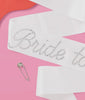 Rhinestone Bride To Be Sash: Bachelorette or Bridal Shower Party Sash - MomQueenBoutique