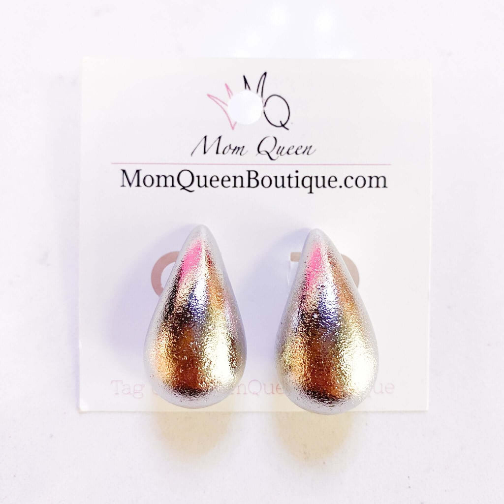 #SilverMatte Earring - MomQueenBoutique