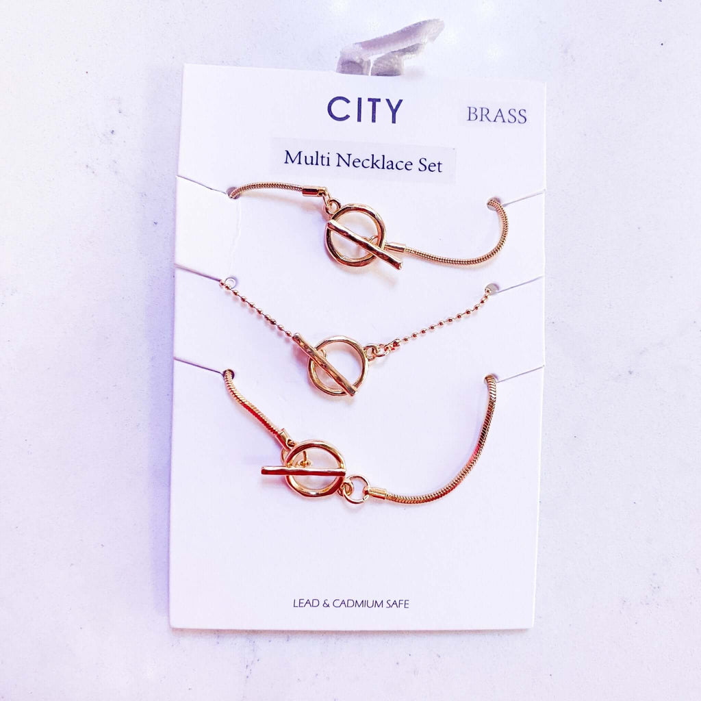 Simple Chain Necklace Set - MomQueenBoutique