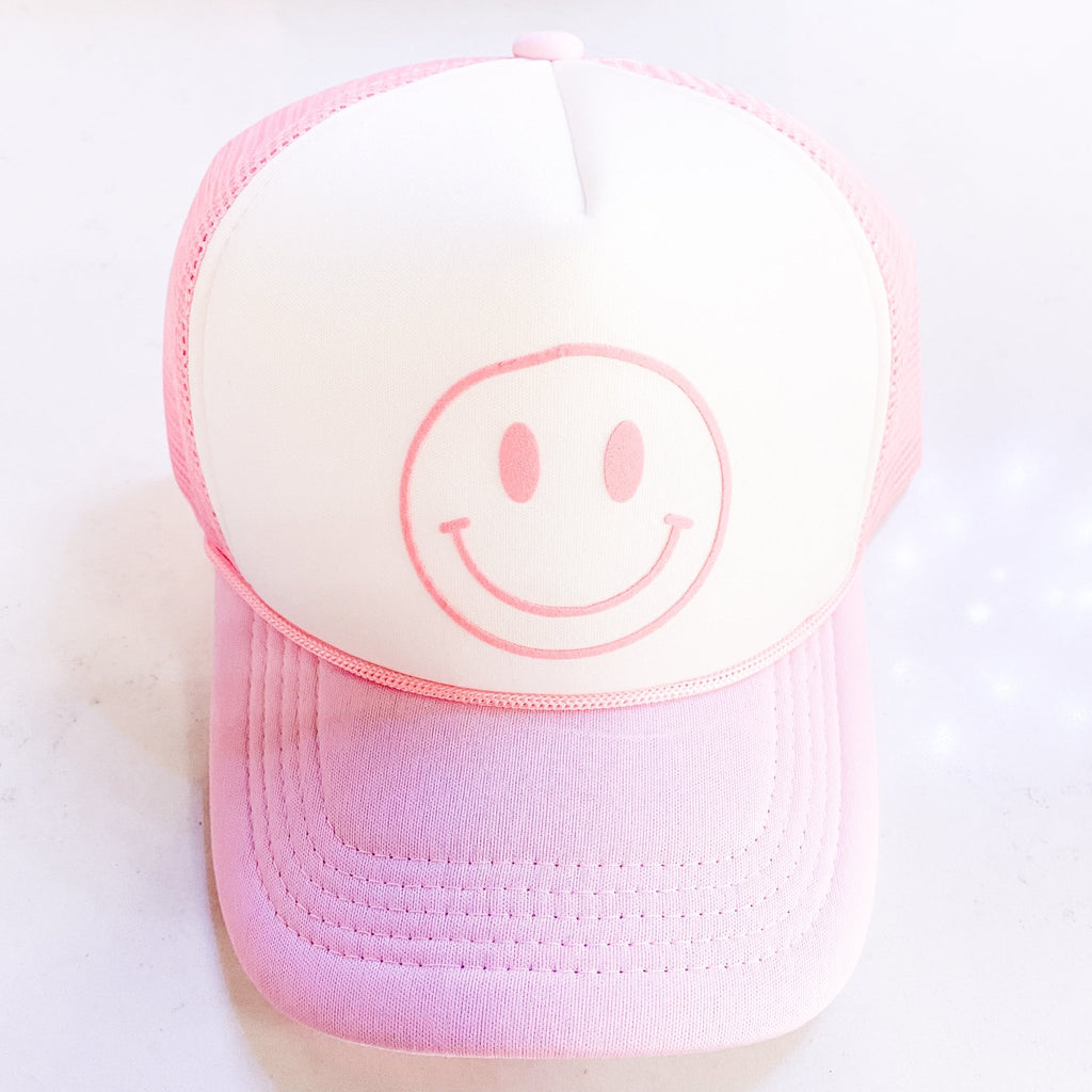 Smiley Trucker Hat - MomQueenBoutique