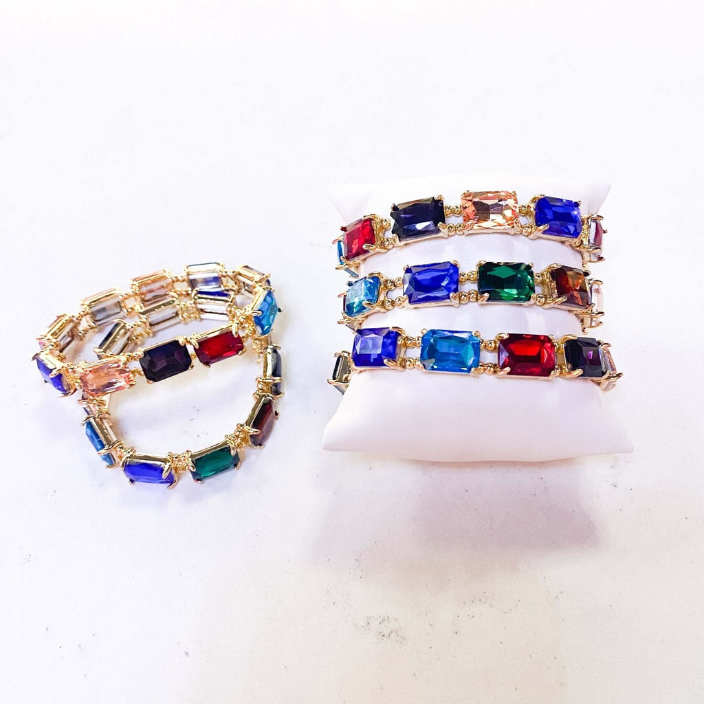 Square Diamond Bracelet - Colorful - MomQueenBoutique