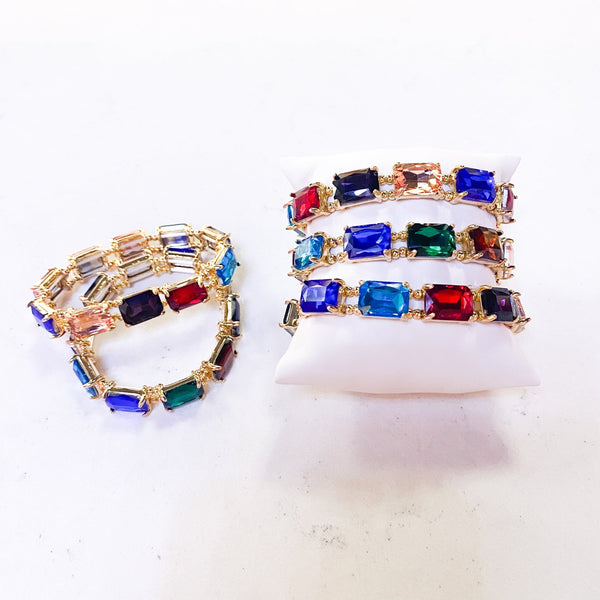 Square Diamond Bracelet - Colorful - MomQueenBoutique