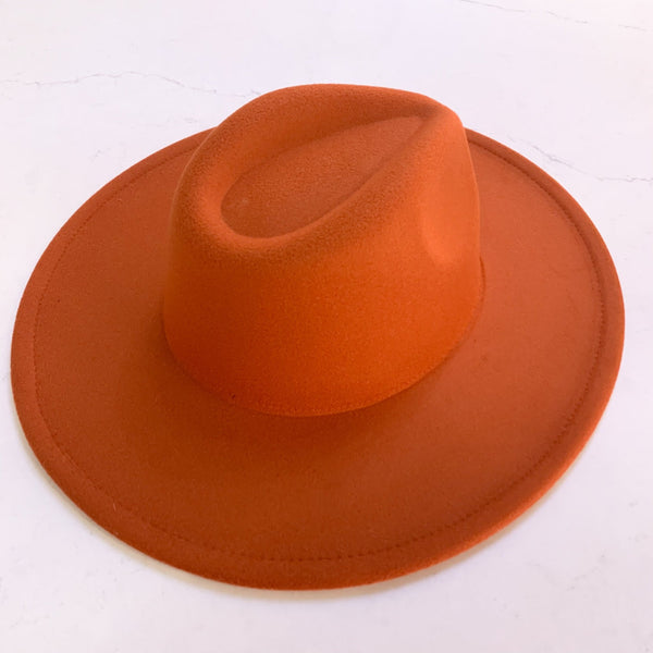 Sunset Hat: Wide Brim Felt Hat - MomQueenBoutique