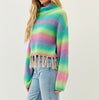 The Addie Sweater: Colorful Striped Sweater With Fringe - MomQueenBoutique