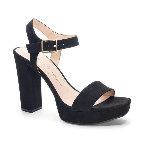 The Alanah Platform Sandal: Open Toe Strap Chunky Heels - MomQueenBoutique