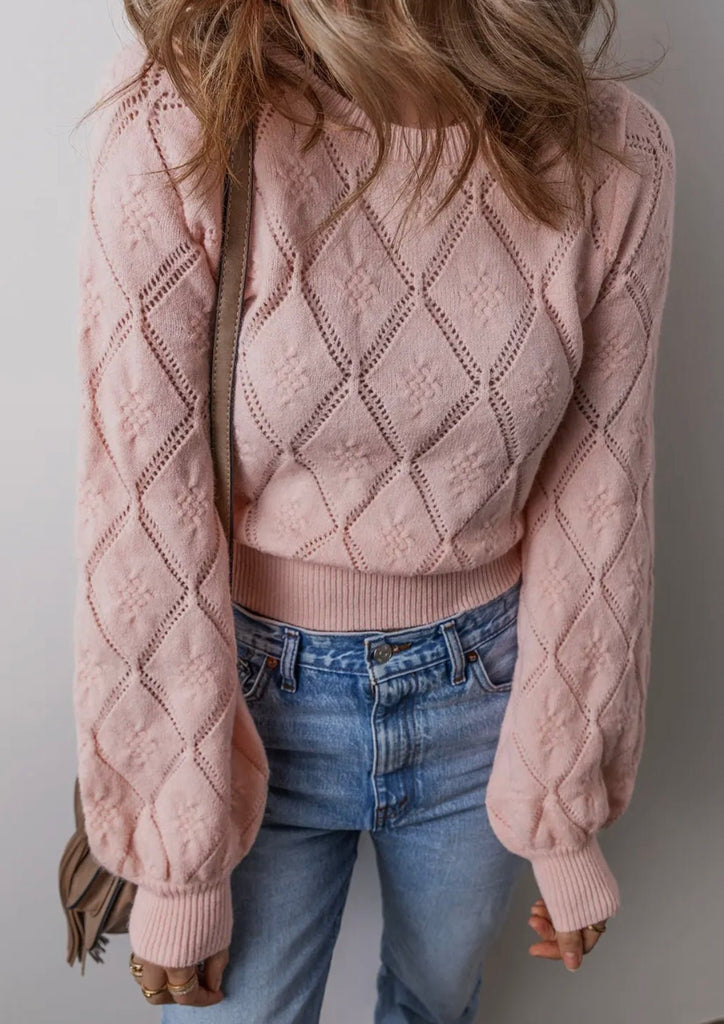 The Amy Sweater: Pink Sweater - MomQueenBoutique