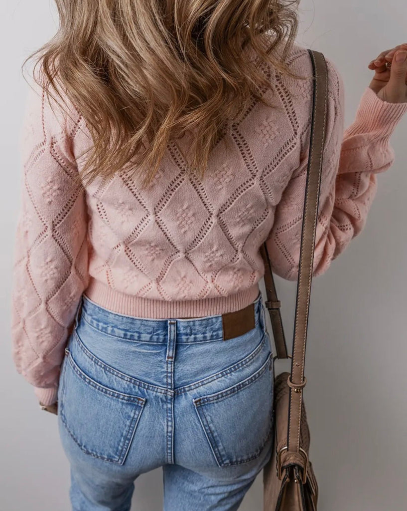 The Amy Sweater: Pink Sweater - MomQueenBoutique