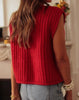 The Annie Sweater Vest: Chunky Knit Buttoned Sweater Vest - MomQueenBoutique