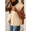 The Annie Sweater Vest: Chunky Knit Buttoned Sweater Vest - MomQueenBoutique