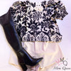 The Avery Blouse: Black & White Floral Print Blouse - MomQueenBoutique