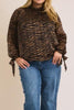 The Beth Blouse: Long Sleeve Animal Print Blouse - MomQueenBoutique