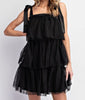 The Bianca Dress: Black Tulle Mini Dress - MomQueenBoutique