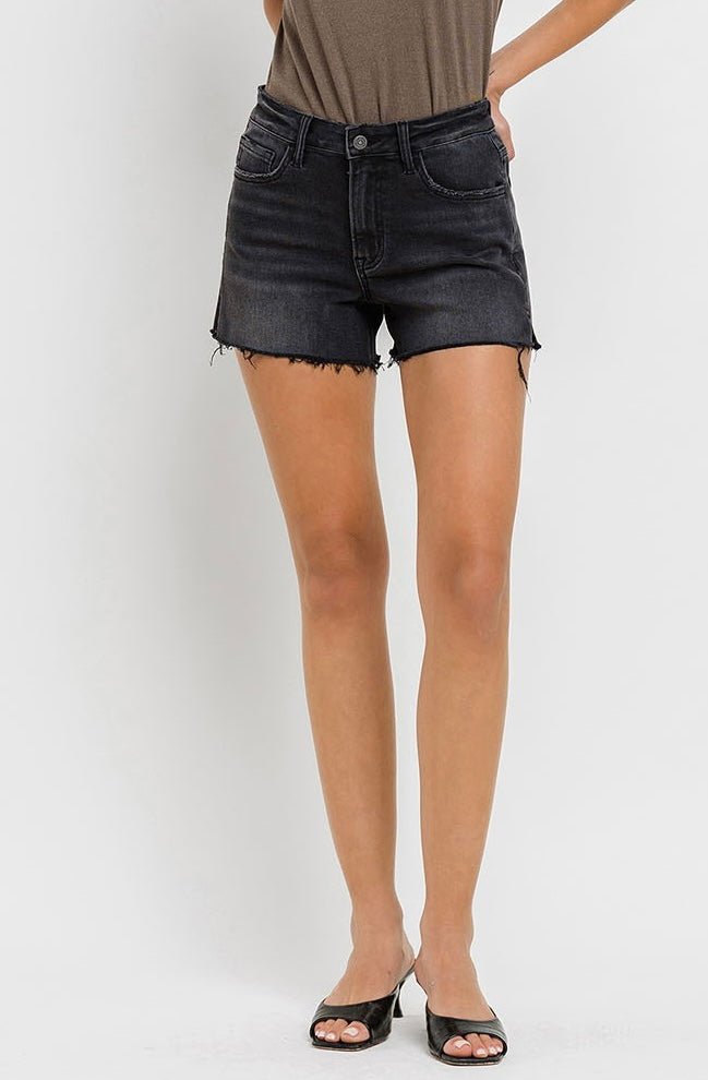 The Breanna Shorts: Black Denim Shorts - MomQueenBoutique
