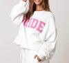 The Bride Sweatshirt: Sequins & Towel Embroidered Bride Sweatshirt - MomQueenBoutique