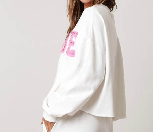 The Bride Sweatshirt: Sequins & Towel Embroidered Bride Sweatshirt - MomQueenBoutique
